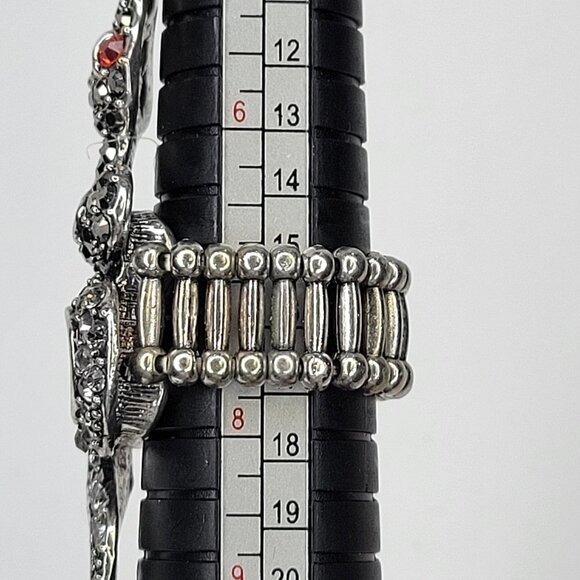 Large Snake Stretch Ring Statement Ring Animal Jewelry - Picture 6 of 8